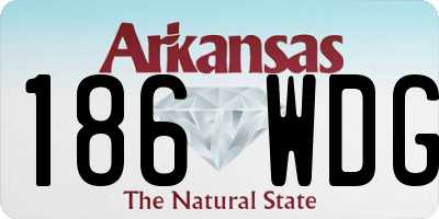 AR license plate 186WDG