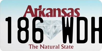 AR license plate 186WDH