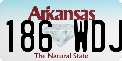 AR license plate 186WDJ