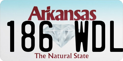 AR license plate 186WDL