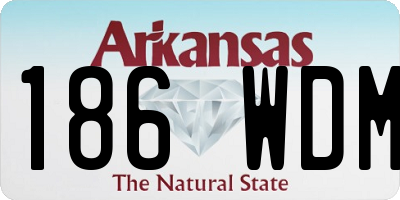 AR license plate 186WDM