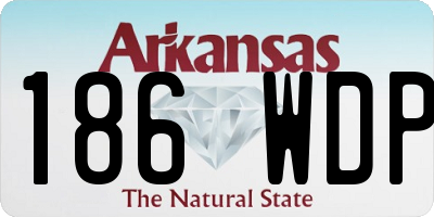 AR license plate 186WDP