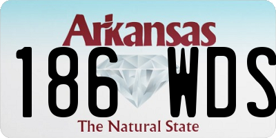 AR license plate 186WDS