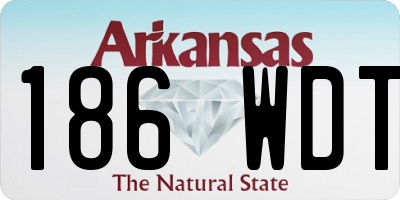AR license plate 186WDT
