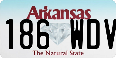 AR license plate 186WDV