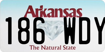 AR license plate 186WDY