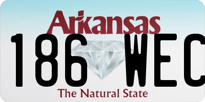 AR license plate 186WEC