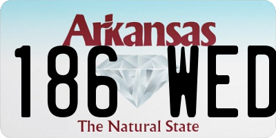 AR license plate 186WED