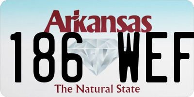 AR license plate 186WEF