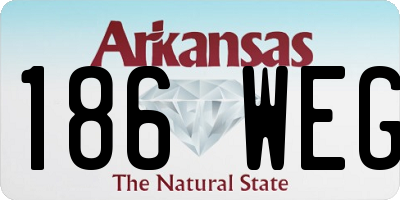 AR license plate 186WEG
