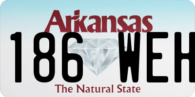 AR license plate 186WEH