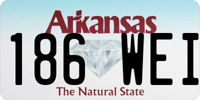 AR license plate 186WEI
