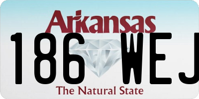 AR license plate 186WEJ