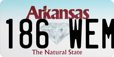 AR license plate 186WEM