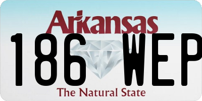 AR license plate 186WEP