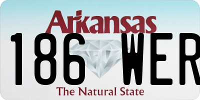 AR license plate 186WER
