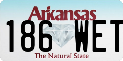 AR license plate 186WET