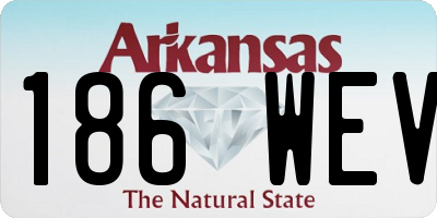 AR license plate 186WEV