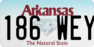 AR license plate 186WEY