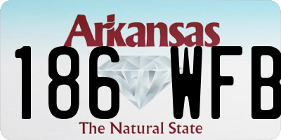 AR license plate 186WFB