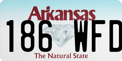 AR license plate 186WFD