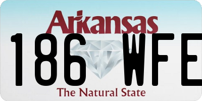 AR license plate 186WFE