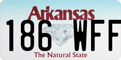 AR license plate 186WFF