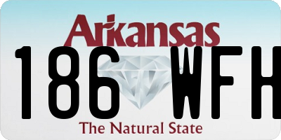 AR license plate 186WFH