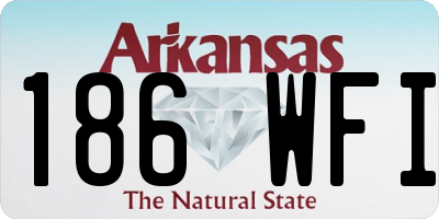 AR license plate 186WFI