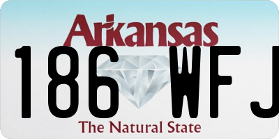 AR license plate 186WFJ