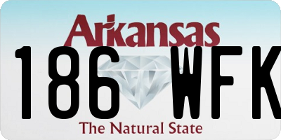 AR license plate 186WFK