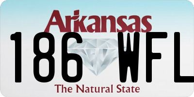 AR license plate 186WFL