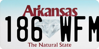 AR license plate 186WFM