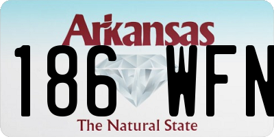 AR license plate 186WFN