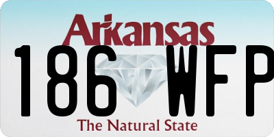 AR license plate 186WFP