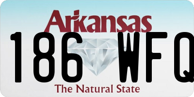 AR license plate 186WFQ