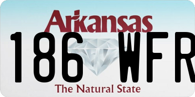 AR license plate 186WFR