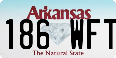 AR license plate 186WFT