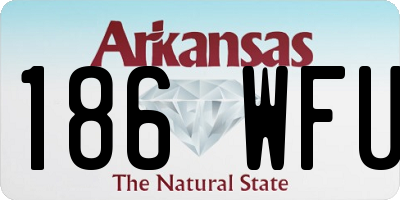 AR license plate 186WFU