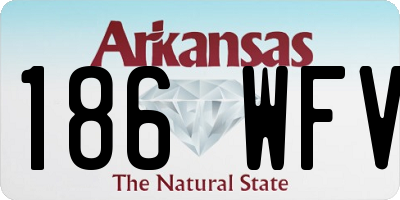 AR license plate 186WFV