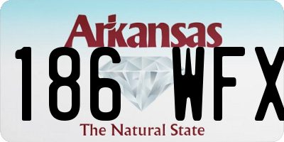 AR license plate 186WFX