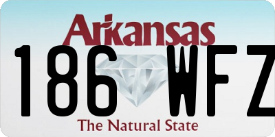 AR license plate 186WFZ