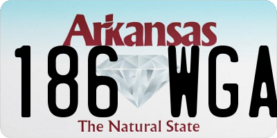 AR license plate 186WGA