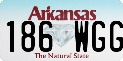 AR license plate 186WGG