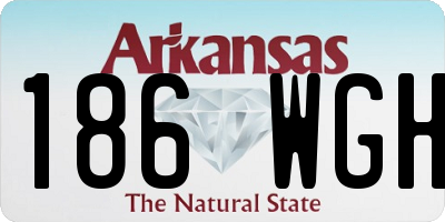 AR license plate 186WGH