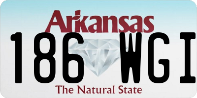 AR license plate 186WGI