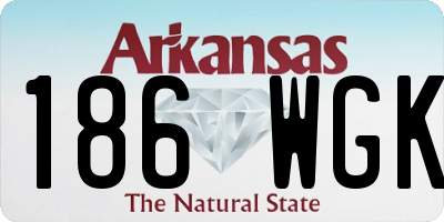 AR license plate 186WGK