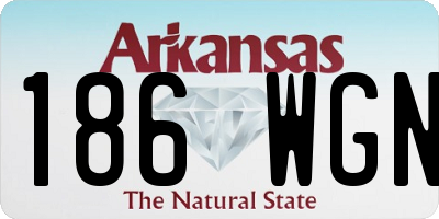 AR license plate 186WGN