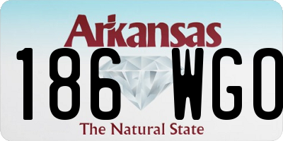 AR license plate 186WGO