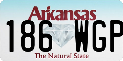 AR license plate 186WGP